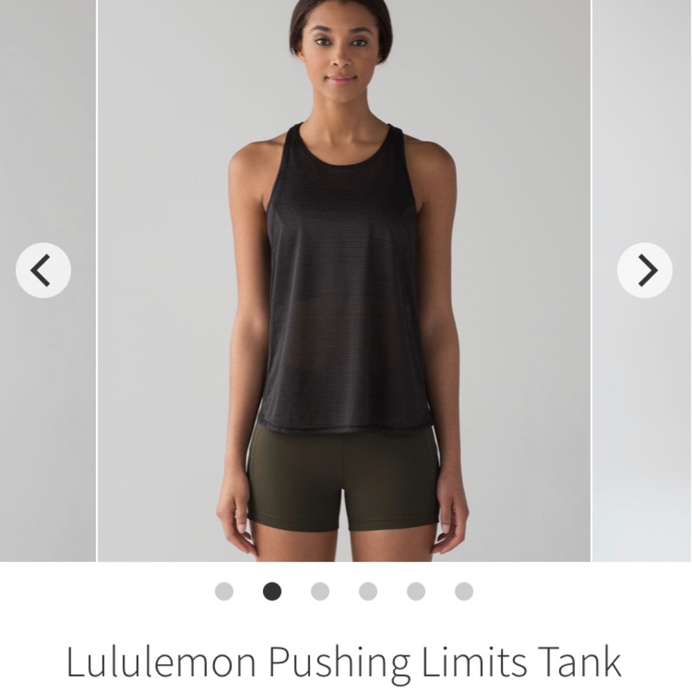 Lululemon Size 6 Pushing Limits tank built in bra